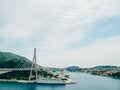 Cruise ships near the bridge in Dubrovnik Royalty Free Stock Photo