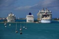 Cruise Ships in Port of Nassau, Bahamas Royalty Free Stock Photo