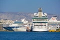 Cruise-ships at the port of Piraeus Royalty Free Stock Photo