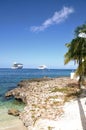 Cruise ships from the shore Royalty Free Stock Photo