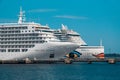 Cruise ships Silver Spirit and AIDAprima docked in Vanasadam Tallinn