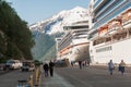 Cruise Ships in Skagway, Alaska Royalty Free Stock Photo