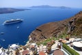 Cruise ships in Thira, Santorini island, Greece