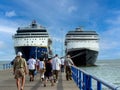 Puntarenas Port Cruise Ships Royalty Free Stock Photo