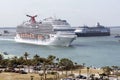 Cruise ships underway Port Canaveral USA Royalty Free Stock Photo
