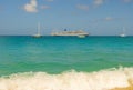 Cruise ships visiting bequia in the caribbean Royalty Free Stock Photo