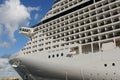 The cruise shop MSC Splendida ankering in the harbour of Valetta; Maltas Capital. Royalty Free Stock Photo
