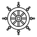 Cruise steering wheel icon, outline style