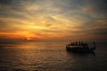 Cruise At Sunset Time In Indian Ocean, Maldives