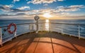 Cruise at sunset. Royalty Free Stock Photo