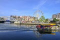 Cruise tour boat sails on the Malacca River in Malacca. Royalty Free Stock Photo