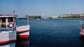 Cruise tourist boat on the Pier on Alster Lake, Hamburg, Germany Royalty Free Stock Photo