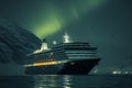 Cruise Under the Magical Aurora Borealis Royalty Free Stock Photo