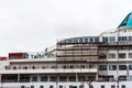 Cruise under repair at the Elbe shipyard in Hamburg Royalty Free Stock Photo