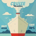 Cruise vacation and travel illustration Royalty Free Stock Photo