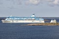 Cruise vessel on the baltic sea. Aland island. Finland