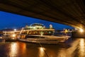 Cruise vessel on the Rhine in Cologne, Germany