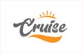 cruise black hand writing word text typography design logo icon