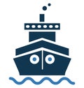 Cruise Or Yacht Isolated Vector Icon use for Travel and Tour Projects