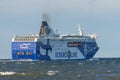 Cruiseferry Finlandia of Eckero Line departs to Tallinn. Russia, Estonia, November 30, 2011 Royalty Free Stock Photo