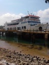 Cruiseferry or ship Ferry inter-island transportation indonesia Royalty Free Stock Photo