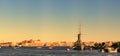 Cruiser Aurora, ship museum in St. Petersburg. Royalty Free Stock Photo