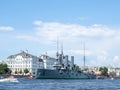 The cruiser Aurora in St. Petersburg, Russia