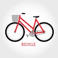 Cruiser bicycle isolated vector Royalty Free Stock Photo
