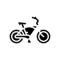 cruiser bike glyph icon vector illustration Royalty Free Stock Photo