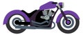 Cruiser bike icon. Cartoon motorcycle side view Royalty Free Stock Photo