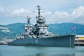 Cruiser Mikhail Kutuzov in Novorossiysk Royalty Free Stock Photo