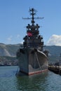 Cruiser `Mikhail Kutuzov` Royalty Free Stock Photo