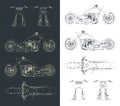 Cruiser motorcycle blueprints