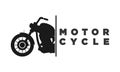 Cruiser motorcycle symbol vector logo