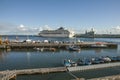 A cruiser ship and blue waters, Funchal, Madeira.