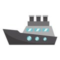 Cruiser ship boat symbol isolated vector illustration