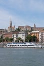 Cruiser ship on Danube river Royalty Free Stock Photo