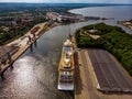 Cruiser ship near Gdansk Westerplatte