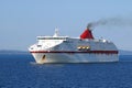 Cruiser ship sails on the Ionian Sea Greece