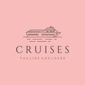 cruises line art logo vector