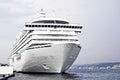 Cruiseship side view Royalty Free Stock Photo