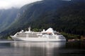 Cruiseship at Ulvik Royalty Free Stock Photo