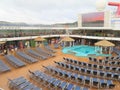 Cruising the Caribbean of the Carnival Magic cruise ship - 11/29/17 - Deck chairs and pool area on the Carnival Magic