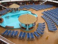 Cruising the Caribbean of the Carnival Magic cruise ship - 11/29/17 - Deck chairs and pool area on the Carnival Magic