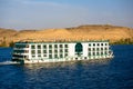 Cruising down the Nile in a River Cruise Ship Royalty Free Stock Photo