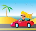 Cruising Girl Royalty Free Stock Photo