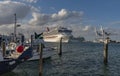 Cruising holidays, two cruise ships in Port cameral, Florida, USA. Royalty Free Stock Photo