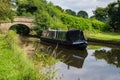 Cruising on the Macclesfield canal in Cheshire, UK Royalty Free Stock Photo