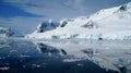 Cruising through the Neumayer channel full of Icebergs in Antarctica. Royalty Free Stock Photo