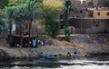 Cruising on the Nile River, the countryside, southern Egypt Royalty Free Stock Photo